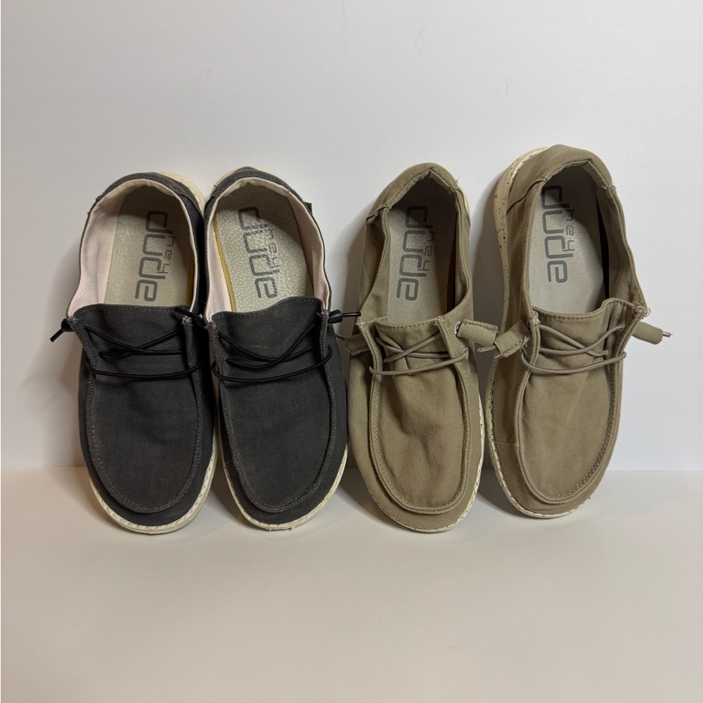 Casual Slip-On Loafers in Black and Tan